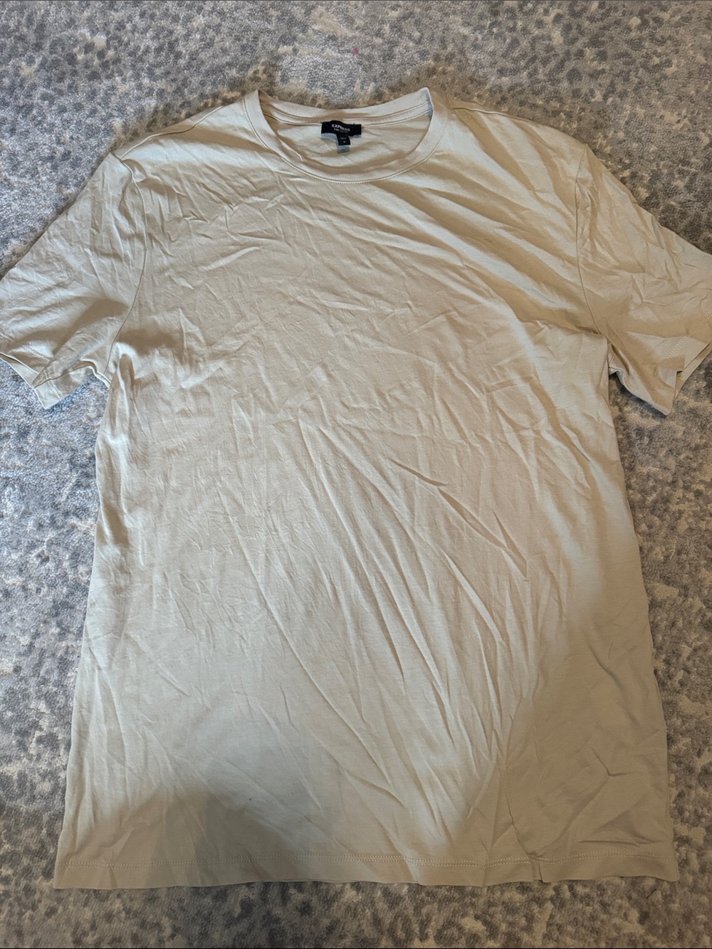 Express Men's Pima Cotton T-Shirt in Light Beige